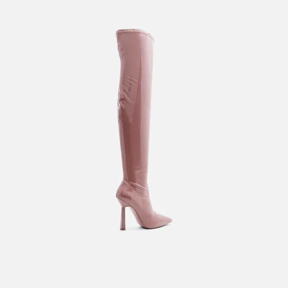 NWOB Aldo Nella Patent Thigh High Boots